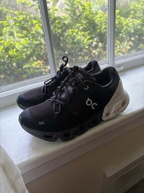 On Cloud Running Black & White Sneakers